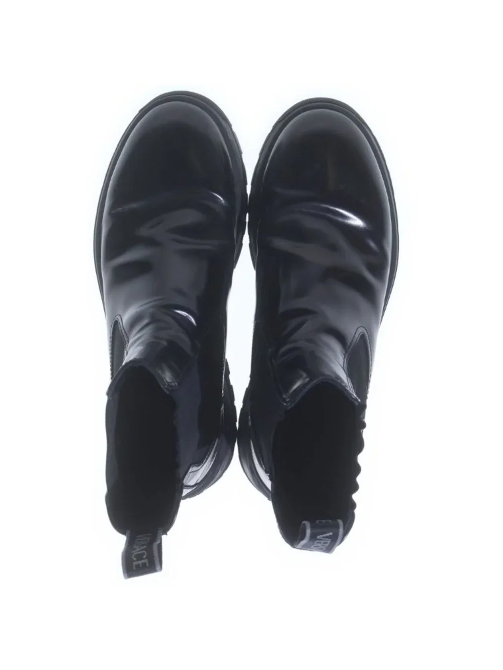 Versace Medusa Logo Side Gore Boots Chelsea Black